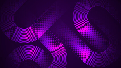 Poster - Dark violet abstract background with serpentine style lines as the main component.