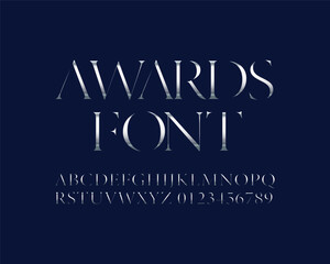 Wall Mural - Elegance Metalic awards show font set design in vector format