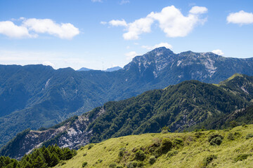 Sticker - Hehuanshan in Taroko National Park beautiful mountain range in Taiwan