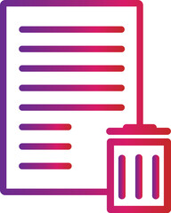 Poster - outline gradient letter icon 