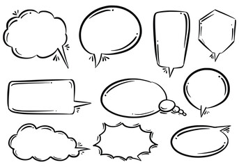 Wall Mural - Hand draw chat sketch set design