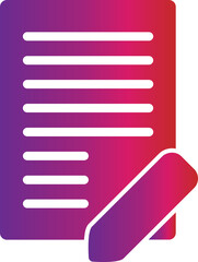Poster - gradient style letter icon 