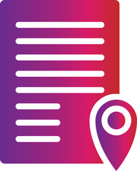 Poster - gradient style letter icon 