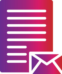 Poster - gradient style letter icon 