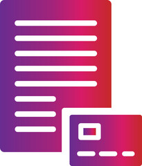 Poster - gradient style letter icon 