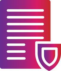 Poster - gradient style letter icon 