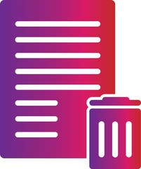 Poster - gradient style letter icon 