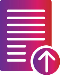 Poster - gradient style letter icon 