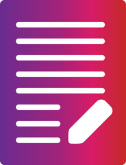 Poster - gradient style letter icon 