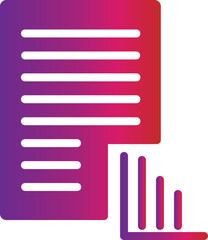 Poster - gradient style letter icon 