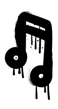Music note spray paint