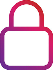 Aufkleber - gradient style outline security padlock icon