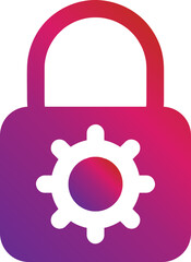 Aufkleber - gradient style modern security padlock icon