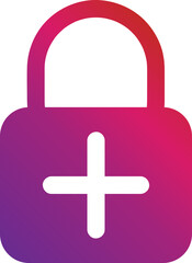 Aufkleber - gradient style modern security padlock icon