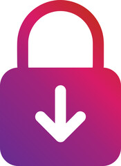 Aufkleber - gradient style modern security padlock icon