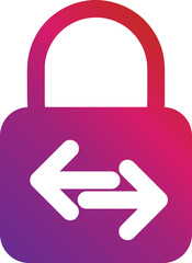 Aufkleber - gradient style modern security padlock icon