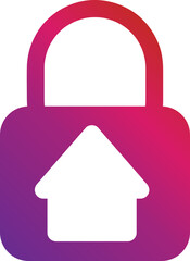 Aufkleber - gradient style modern security padlock icon