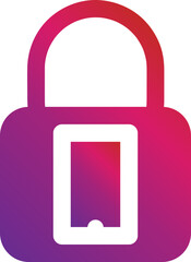 Aufkleber - gradient style modern security padlock icon