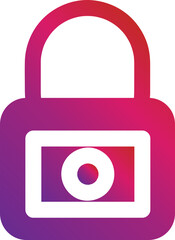 Aufkleber - gradient style modern security padlock icon