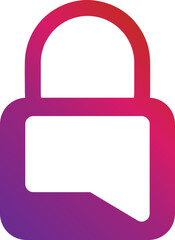 Aufkleber - gradient style modern security padlock icon