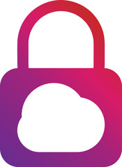 Aufkleber - gradient style modern security padlock icon