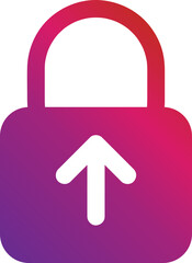Aufkleber - gradient style modern security padlock icon