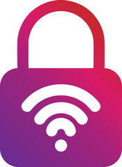 Aufkleber - gradient style modern security padlock icon