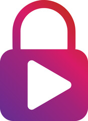 Aufkleber - gradient style modern security padlock icon