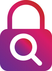 Aufkleber - gradient style modern security padlock icon