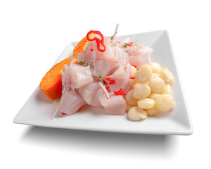 Wall Mural - Isolated dish of Peruvian Cebiche