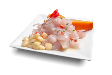 Wall Mural - Isolated dish of Peruvian Cebiche