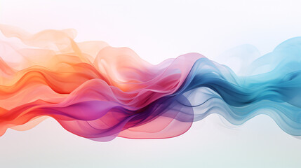 Poster - abstract wave gradient liquid composition, resembling an ethereal mix of colors merging together