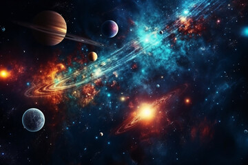 Wall Mural - breathtaking representation of the milky way from the outer reaches of our solar system filled with 