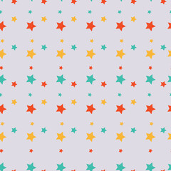 vector illustration of seamless colorful stars background
