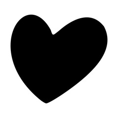 heart doodle. hand drawn love symbol, cute decorative heart icon.