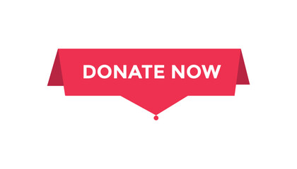 Wall Mural - Donate now button web banner templates. Vector Illustration