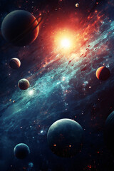 Wall Mural - breathtaking representation of the milky way from the outer reaches of our solar system filled with 
