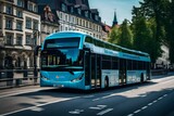 Fototapeta  - blue bus