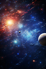 Wall Mural - breathtaking representation of the milky way from the outer reaches of our solar system filled with 