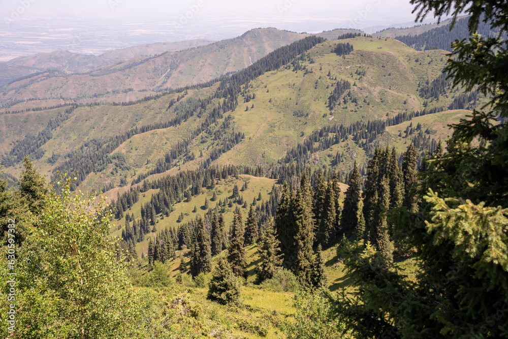 Mountains around Almaty Kazakhstan, Talgar gorge and ski resort Akbulak ...