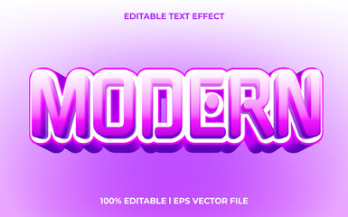 Poster - Modern 3d text effect with blue ice theme. purple typography for products tittle
