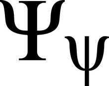 Psi Greek Letter Vector Illustration