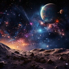 Wall Mural - breathtaking representation of the milky way from the outer reaches of our solar system filled with 