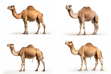 Poster - camel set isolated on white background