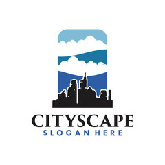 Poster - City Scape Logo design Premium Vector