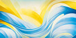 © Vita - Abstract water wave and blue yell copy space for text. teal, turquoise, aqua, blue, happy cartoon energy wavy motion for pool party or ocean beach travel. Web banner, backdrop, background graphic.