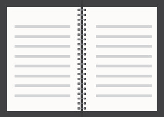 Aufkleber - Vector the notebook opens with a message