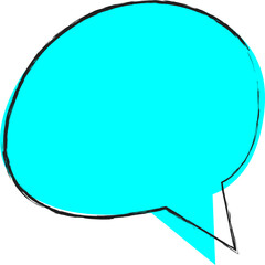 Aufkleber - Vector blue speech bubble