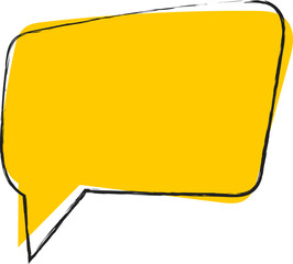 Aufkleber - Vector yellow speech bubble