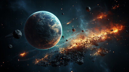 Wall Mural - Exploring space. Generative Ai